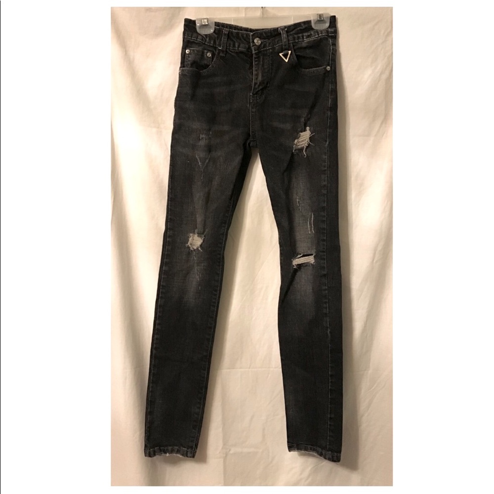 DSquared Skater Slim Fit Black Distressed Jeans 29